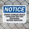 Signmission Energy Storage Device Capacitor Trip Unit OSHA Notice Sign, Plastic, 10in W x 7in L, 2PK OS-2PACK-NS-P-710-L-12052 - alternate 7
